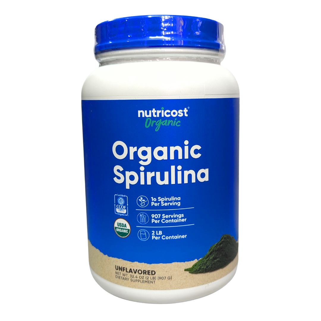 Nutricost Organic Spirulina Powder Supplement 32.4oz / 907g