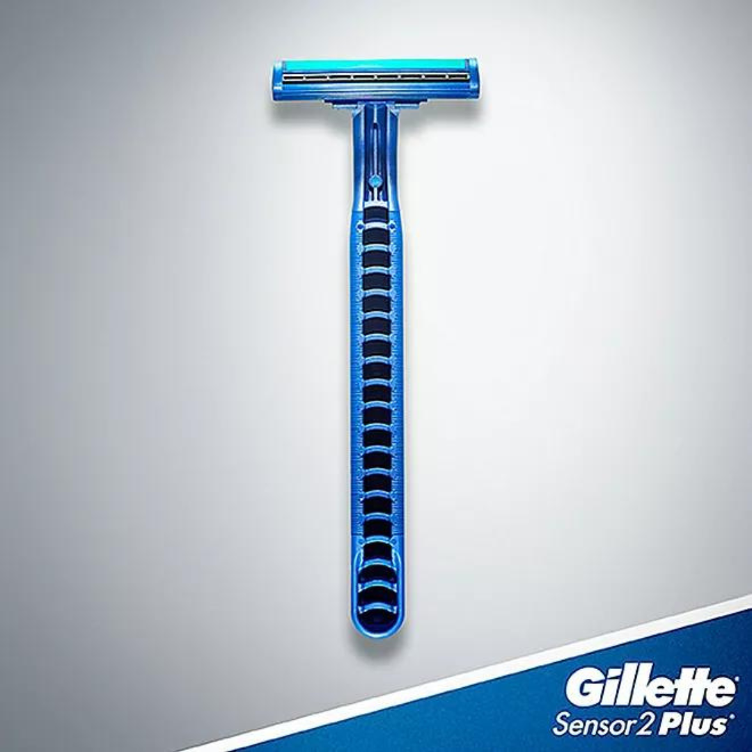 Gillette Sensor 2 Plus Lubrastrip Pivot Men's Easy Grip 52 Disposable Razors