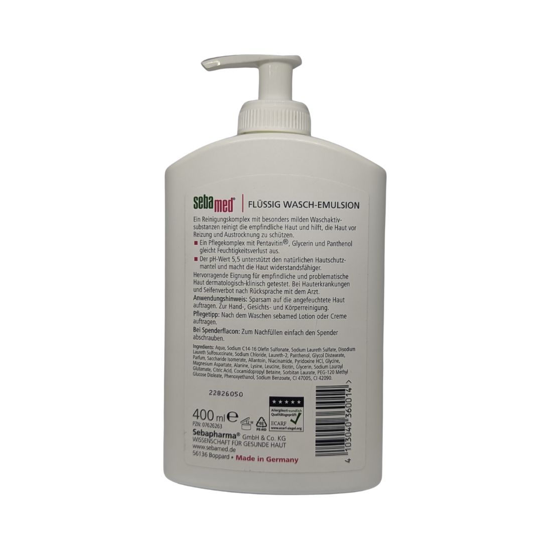 Sebamed Liquid Wash-Emultion For Sensitive Skin, 400 ml