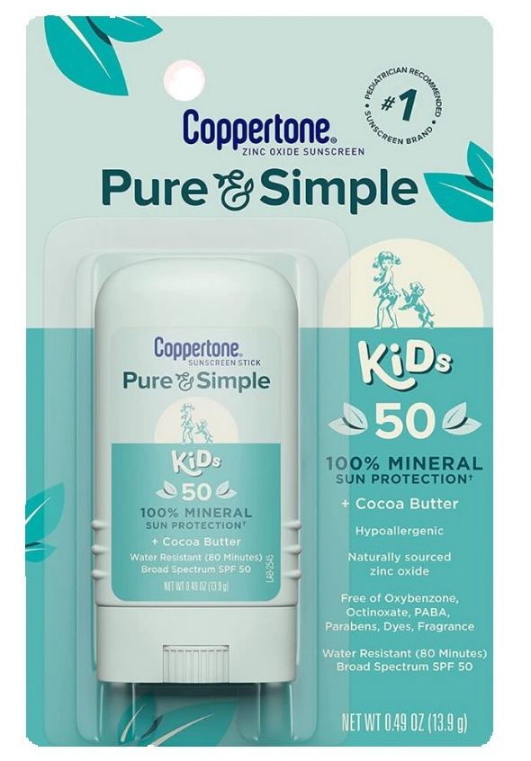 Coppertone Pure & Simple 100% Mineral Sun Protection + Cocoa - 13.9g
