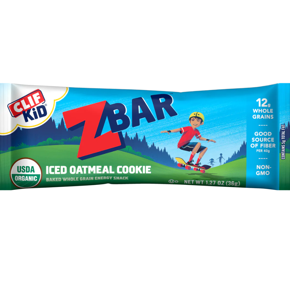 Clif Kid Z Bar Iced Oatmeal Cookie Baked Whole Grain Energy Snack 1.27 Oz / 36g