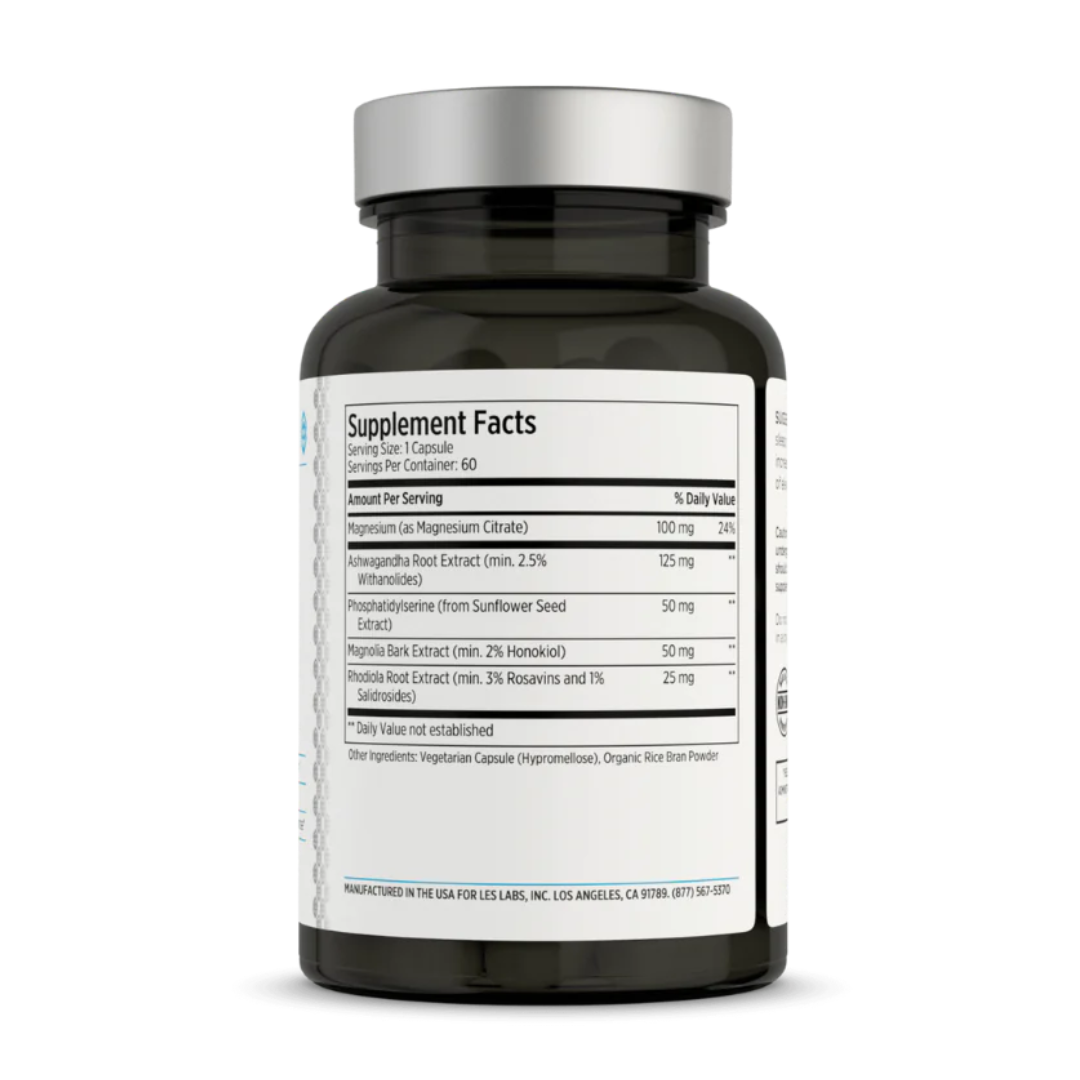 Leslabs Cortisol Health Dietary Supplement with Phosphatidylserine and Ashwaganda , 60 Capsules