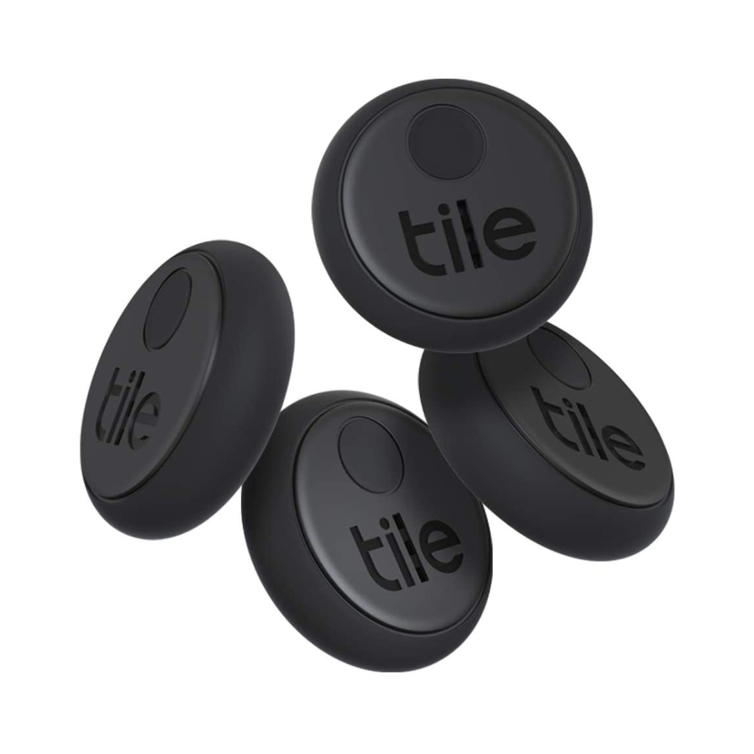 Tile Sticker 2020 Adhesive Bluetooth Tracker – Small (4 Pack, Black)
