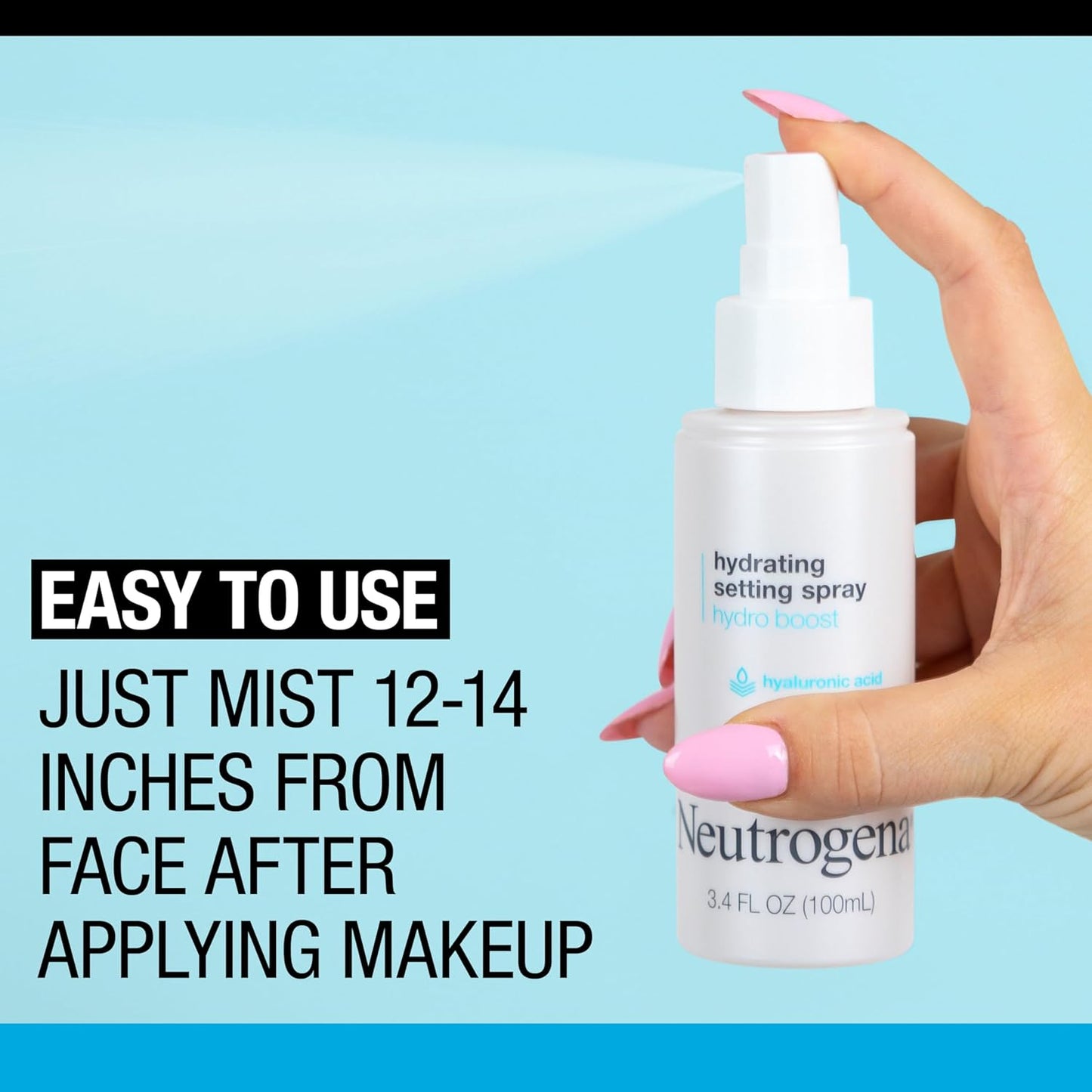 Neutrogena Hydrating Setting Spray Hydro Boost With Hyaluronic Acid, 3.4 fl oz / 100mL