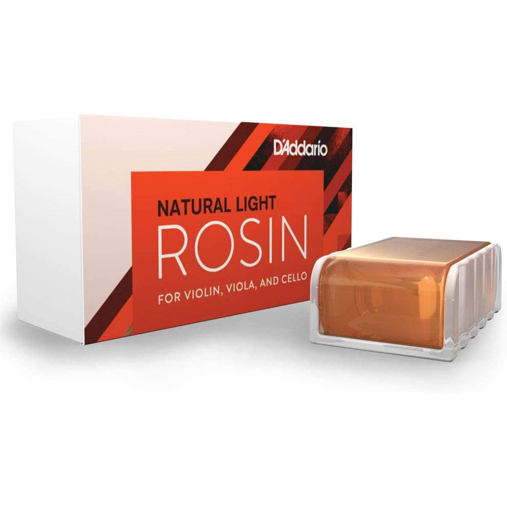 D'Addario Natural Light Rosin for Violin, Viola, and Cello, 1 Count
