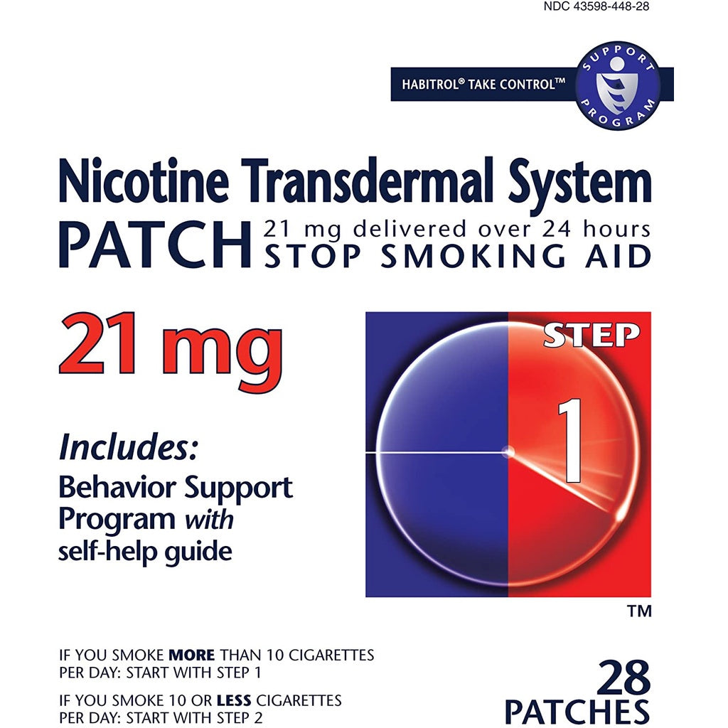 Habitrol Nicotin Transdermal System Patch 21 mg, 28 Patches (4 Week Kit)