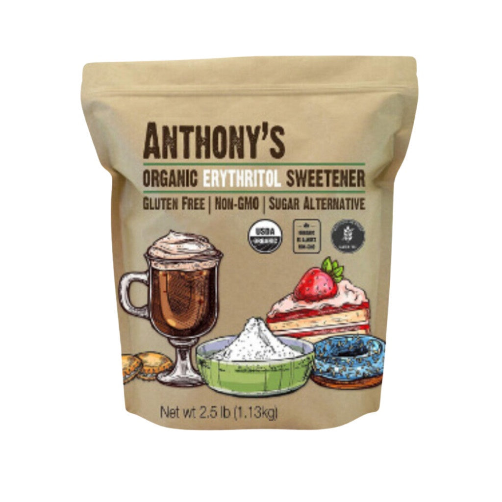 Trial Pack Anthony's Organic Erythritol Sweetener, NON-GMO, Natural Sweetener & Gluten-Free 3 OZ/85g