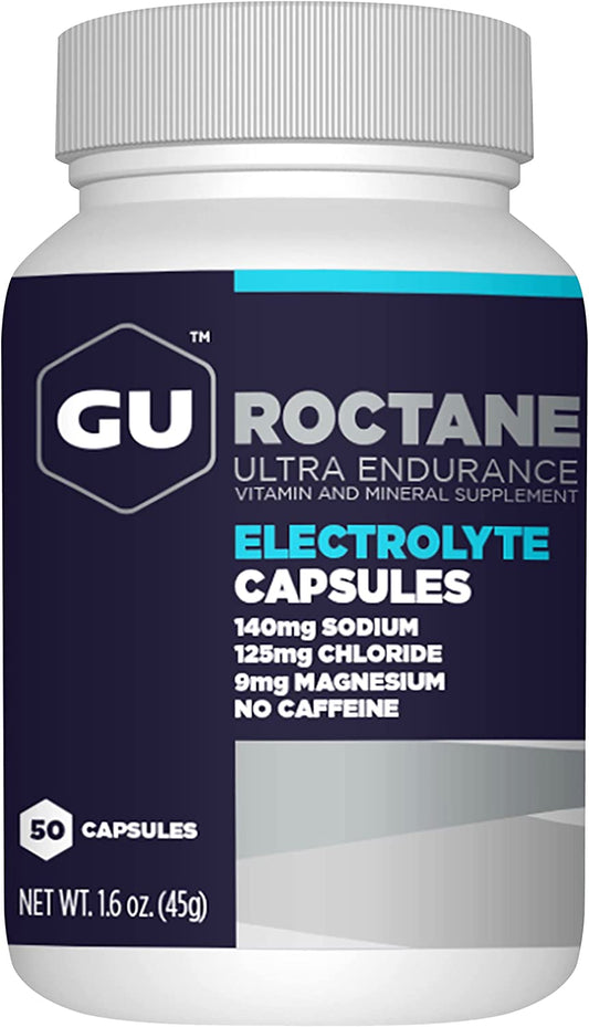 GU Energy Roctane Ultra Endurance Vitamin And Mineral Supplement Electrolyte Capsules (50 Count)
