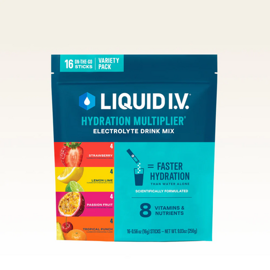 Liquid IV Hydration Multiplier Electrolyte Drink Mix Variety Pack (4 of Each Flavor) 16 Packets PACKAGING MAY VARY