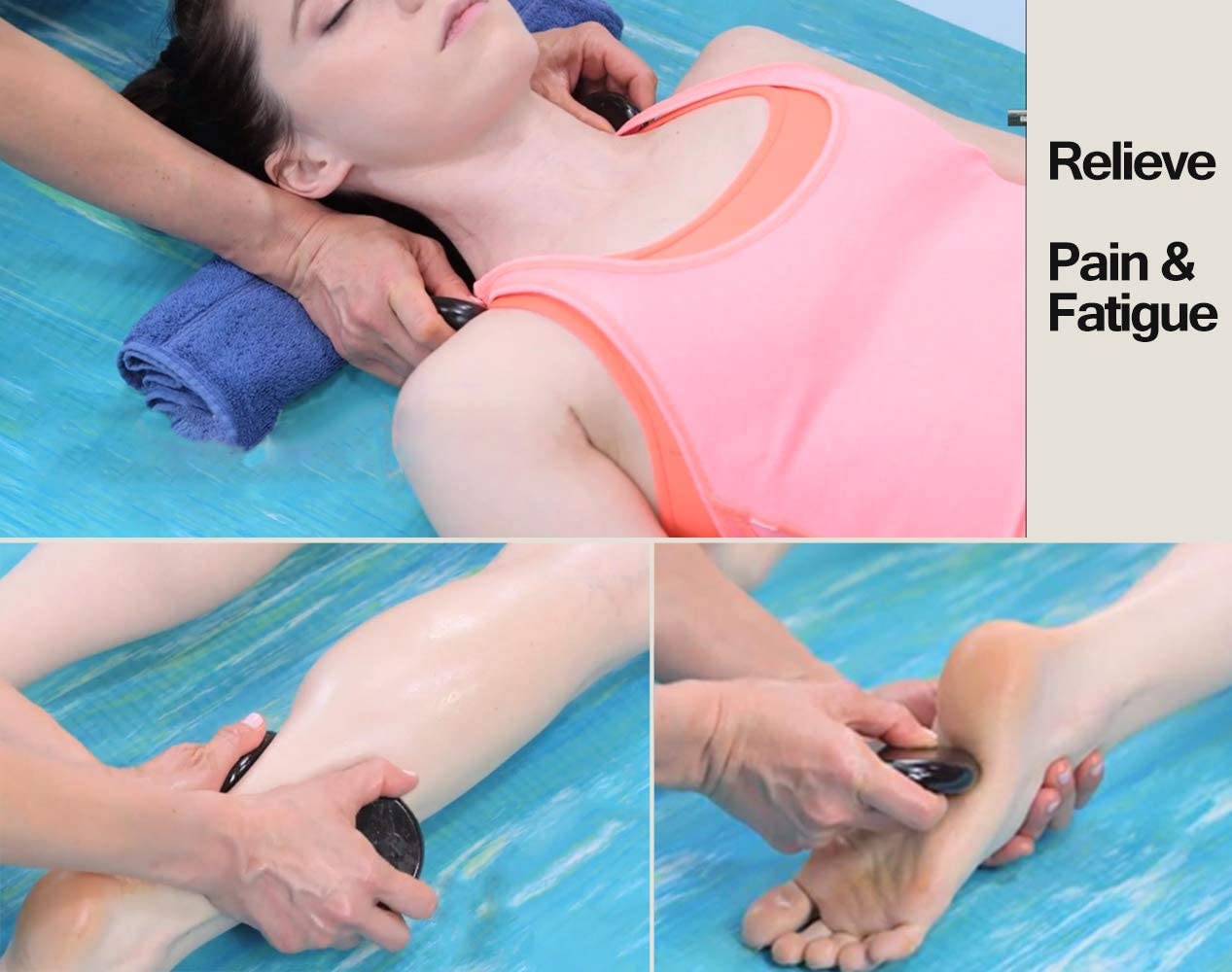 Bacaby Hot Essential Massage Stones 8 Count