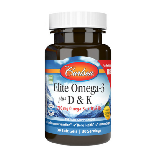 Carlson Elite Omega-3 D & K 700mg Supplement