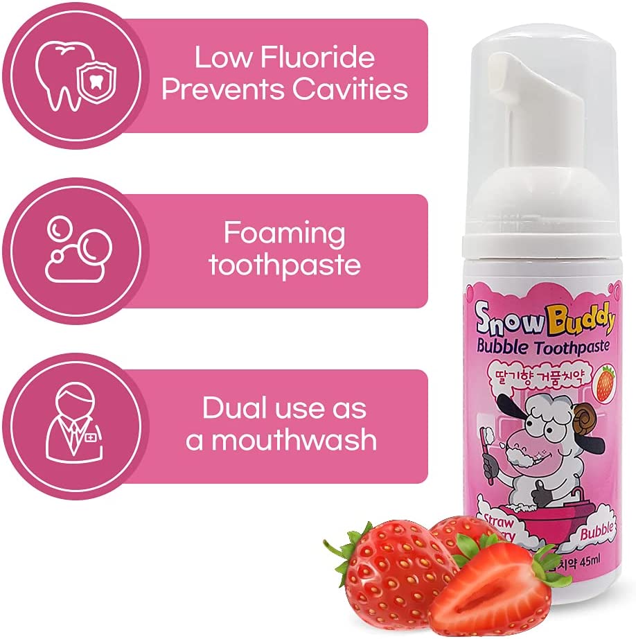 Snow Buddy Bubble Kid's Toothpaste Strawberry 1.52 oz
