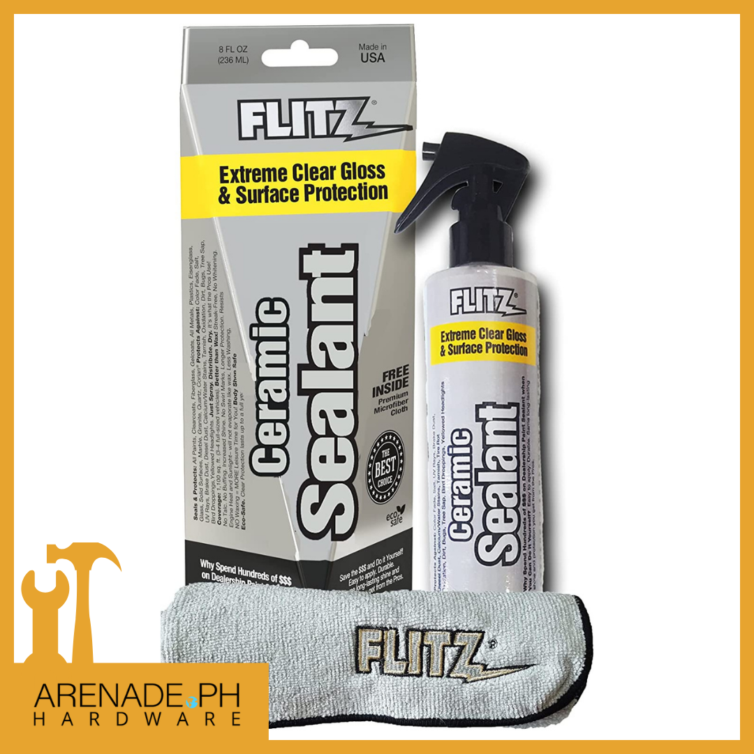 Flitz Ceramic Spray Sealant and Paint Protectant: Shine, Protect + Seal Clear Coat, Plastic, 8 Fl Oz