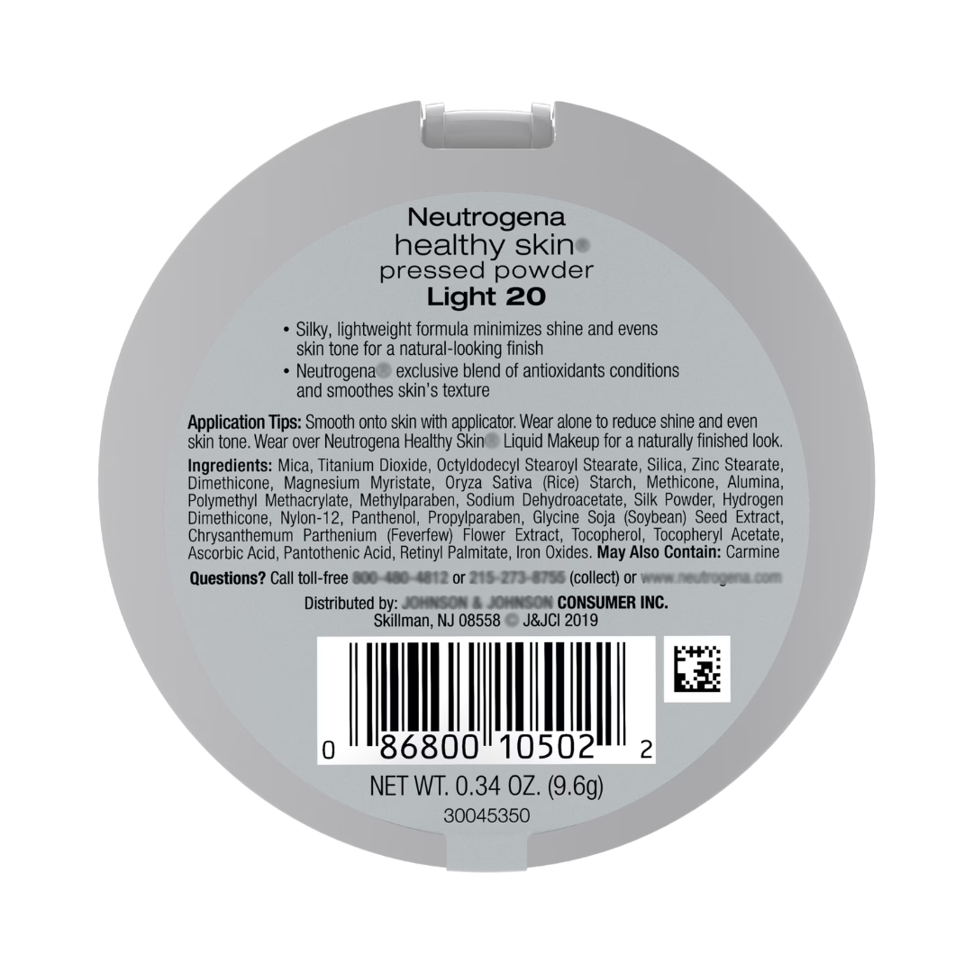 Neutrogena Healthy Skin Pressed Powder Light 20, 0.34 oz / 9.6 g