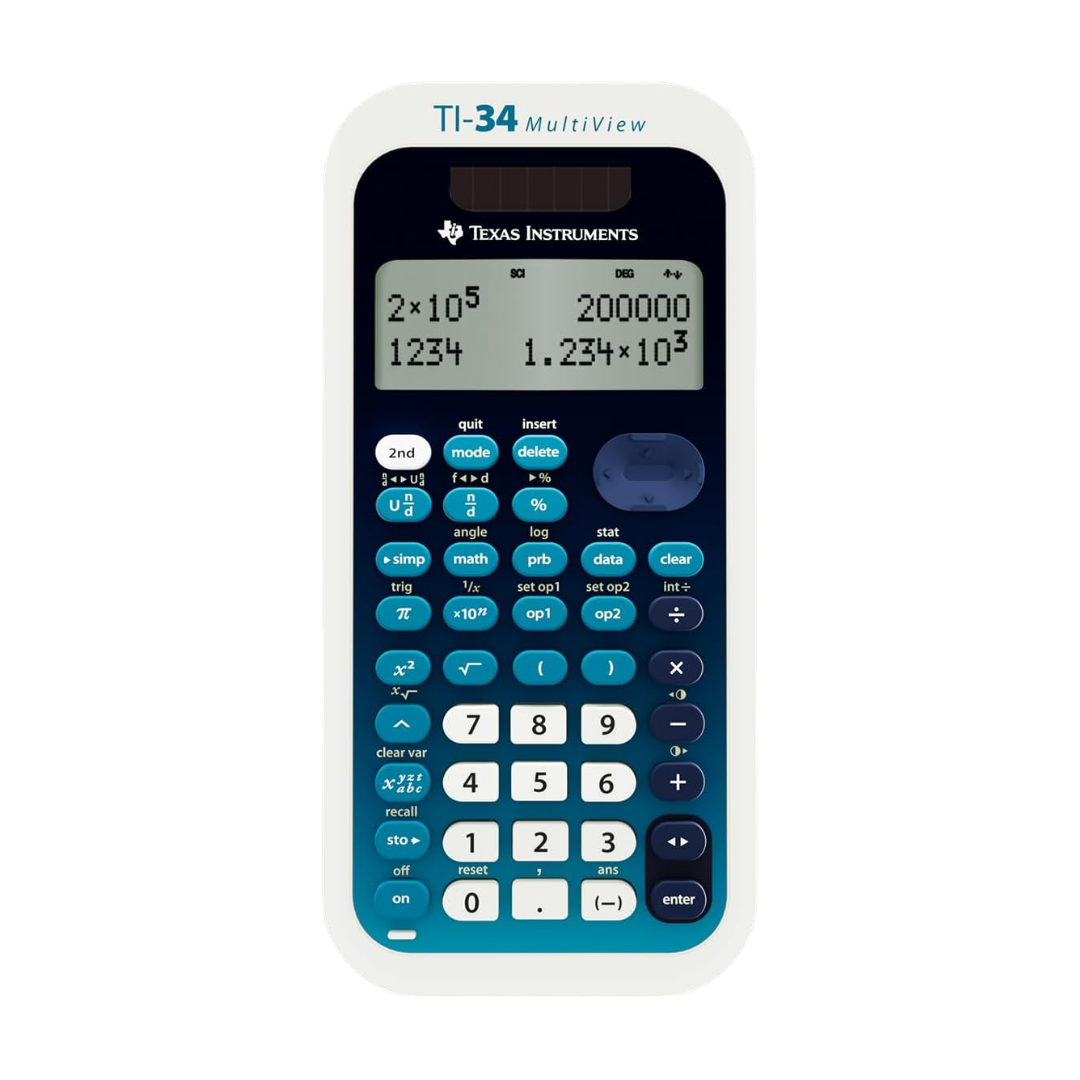 Texas Instruments TI-34 Multiview Intermediate Scientific Calculator with Math Print