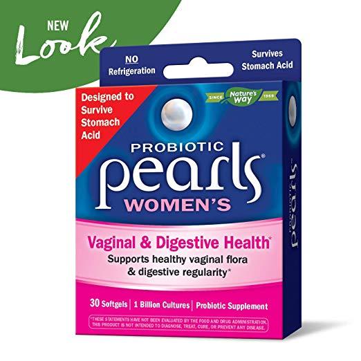 Probiotic Pearls Once Daily Women's Probiotic Supplement, 1 Billion Live Cultures, Survives Stomach Acid, No Refrigeration, 30 Softgels