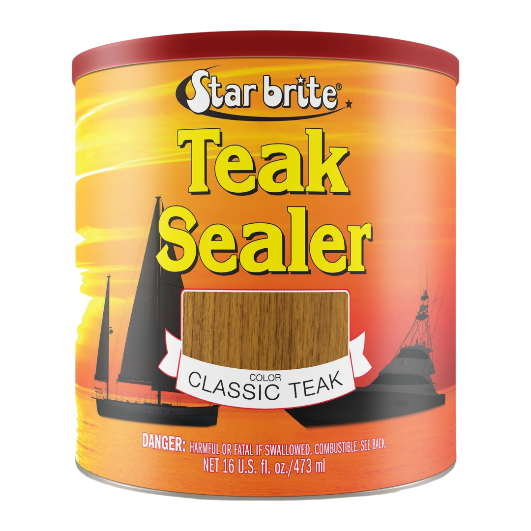 Star Brite Teak Sealer One Coat Marine Grade Formula Classic Teak, 16 oz / 473 ml