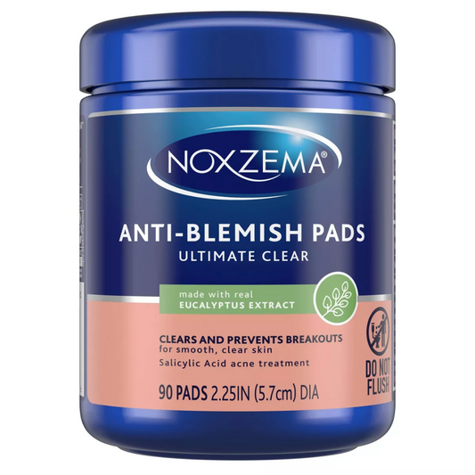 Noxzema Ultimate Clear Anti-Blemish Pads with Eucalyptus Extract, 90 Pads