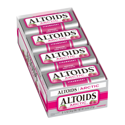 Altoids Arctic Cool Mints Strawberry, 1.2 oz (Pack of 8)