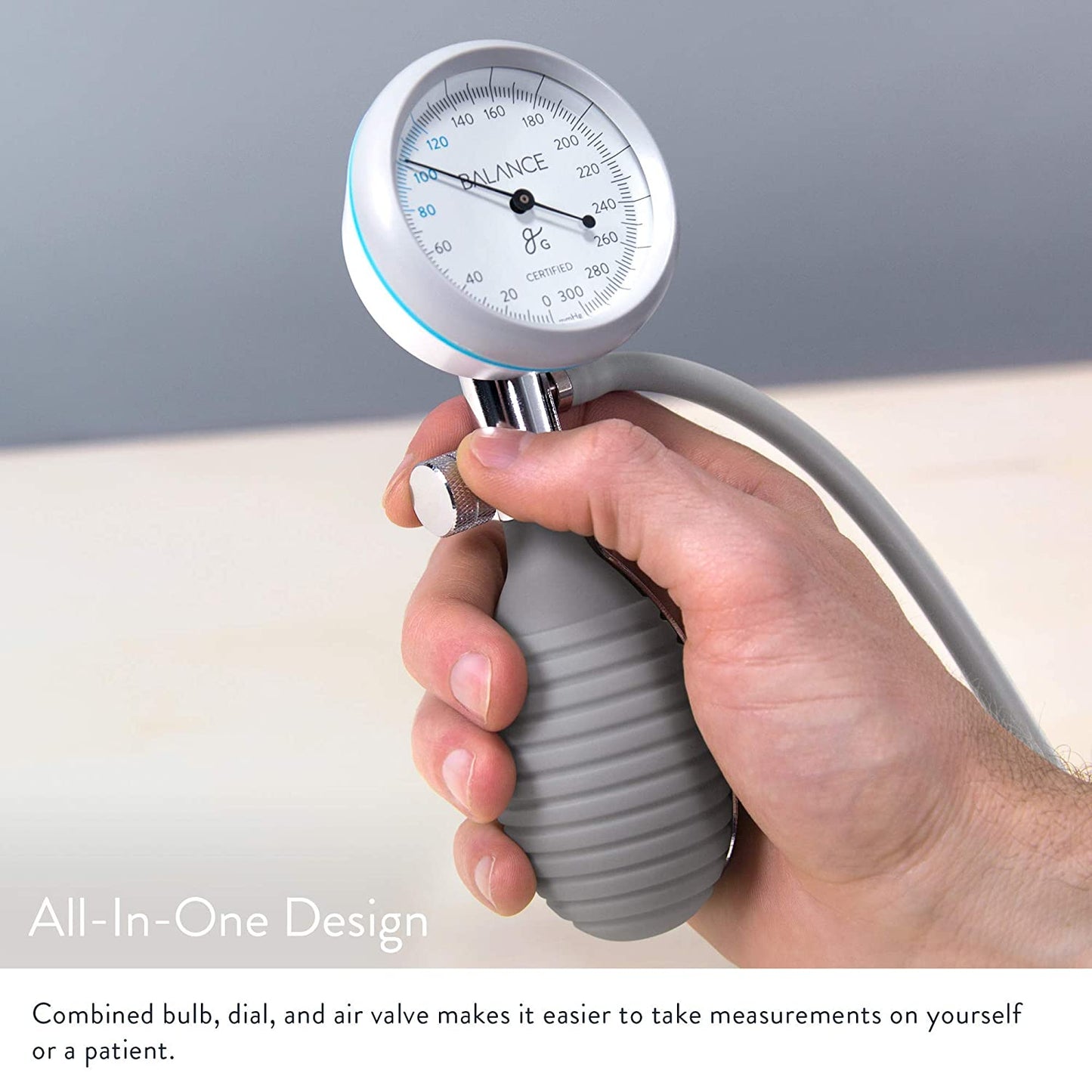 Greater Goods Sphygmomanometer Manual Blood Pressure Cuff with Combined Bulb and Dial (0610)