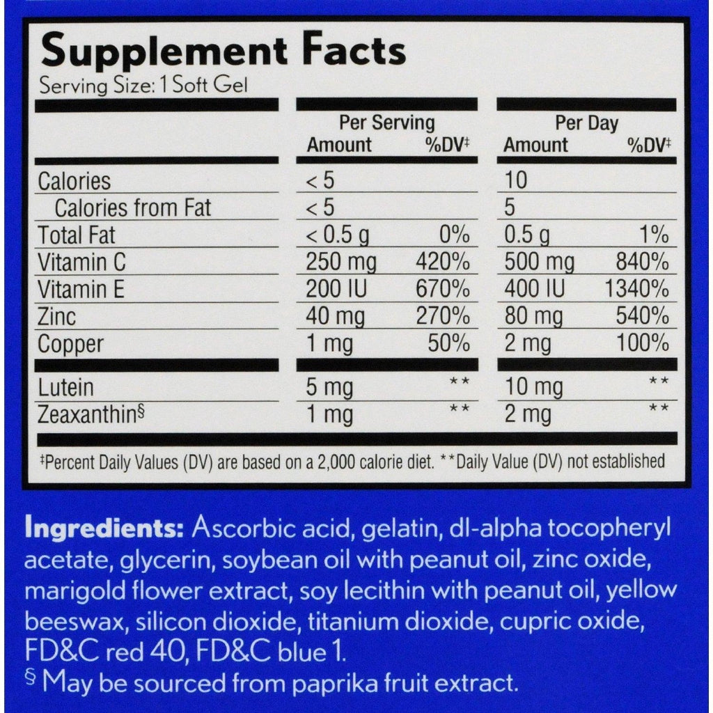 PreserVision AREDS2 Vitamin & Mineral Supplement 120SoftGels