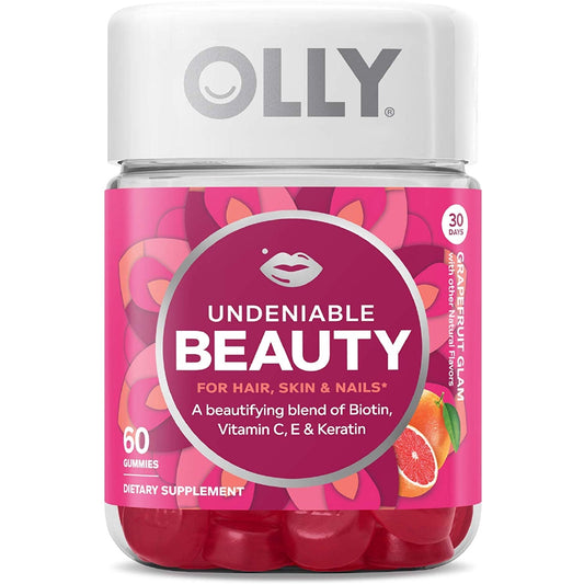 OLLY Undeniable Beauty Supplements, Grapefruit Glam (60 Gummies)