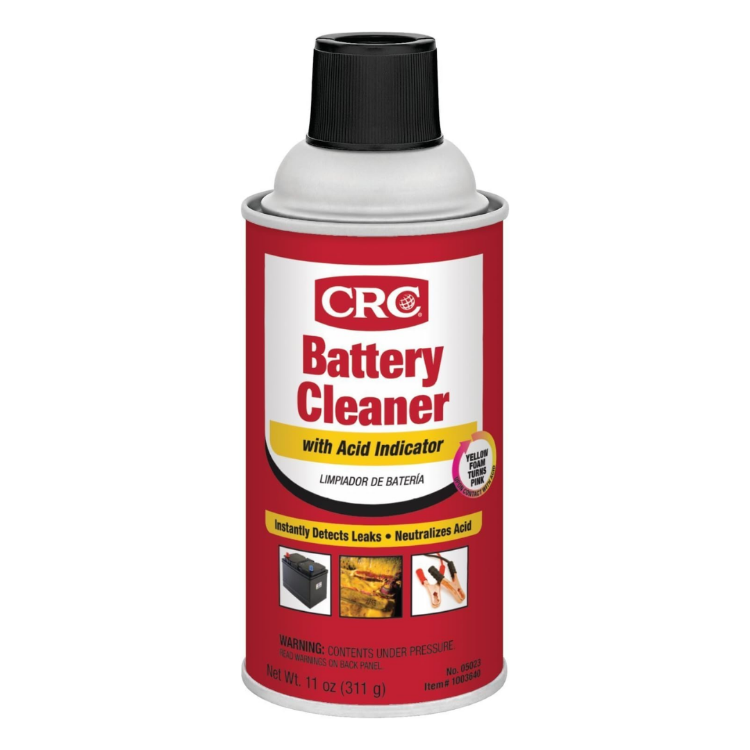 CRC Battery Cleaner with Acid Indicator Spray, 11 oz / 311 g