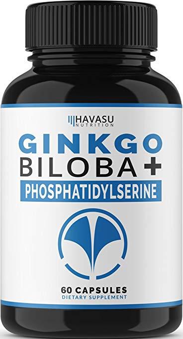 Havasu Nutrition Ginkgo Biloba + Phosphatidylserine for Brain Support (60 Capsules)