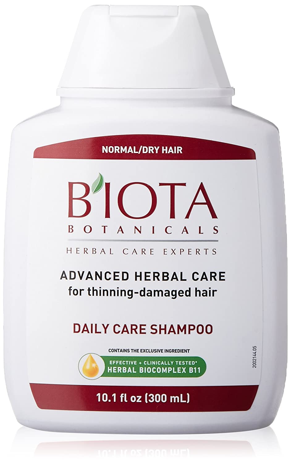 B'IOTA Botanicals Advanced Herbal Care Daily Care Shampoo for Thinning-Damaged Hair, 10.1 fl.oz / 300ml