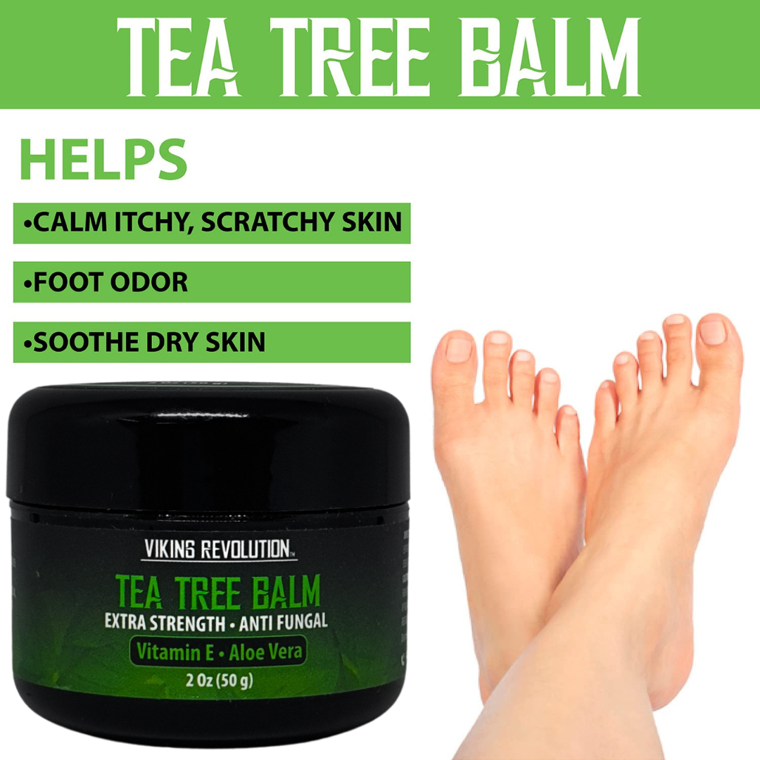 Viking Revolution Tea Tree Balm Extra Strength Anti Fungal Aloe Vera 2oz / 50g