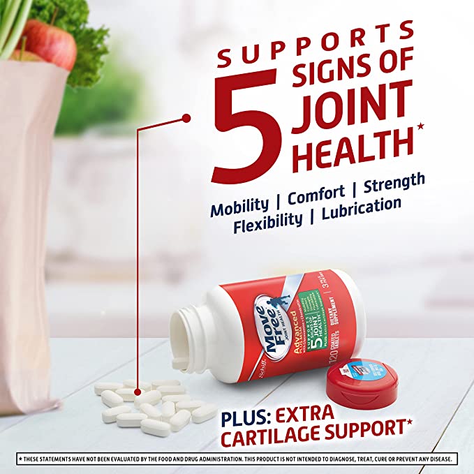 Schiff Move Free Joint Health Advance Plus MSM Glucosamine Chondroitin Cartilage Support 120 Tablets