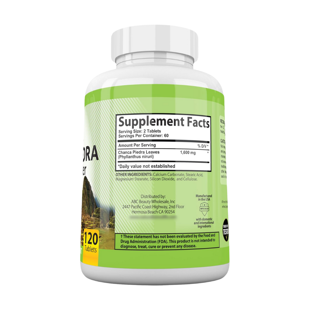Naturalismo Life Peruvian Chanca Piedra Stone Breaker 1,600 mg, 120 Tablets