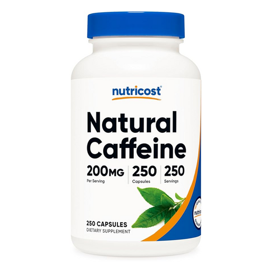 Nutricost Natural Caffeine 200mg, 250 Capsules