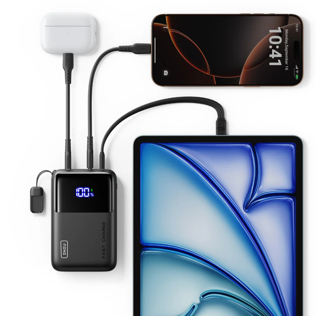 INIU P63 100W Fast Charging Power Bank 25000mAh, Black