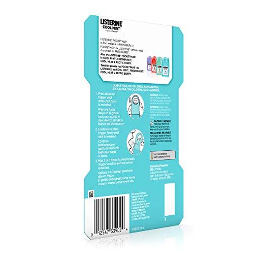 Listerine Pocketmist Cool Mint, 2 Count