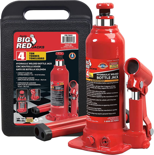 Torin Big Red Jacks Hydraulic Welded Bottle Jack 8,000 lb Capacity T90413