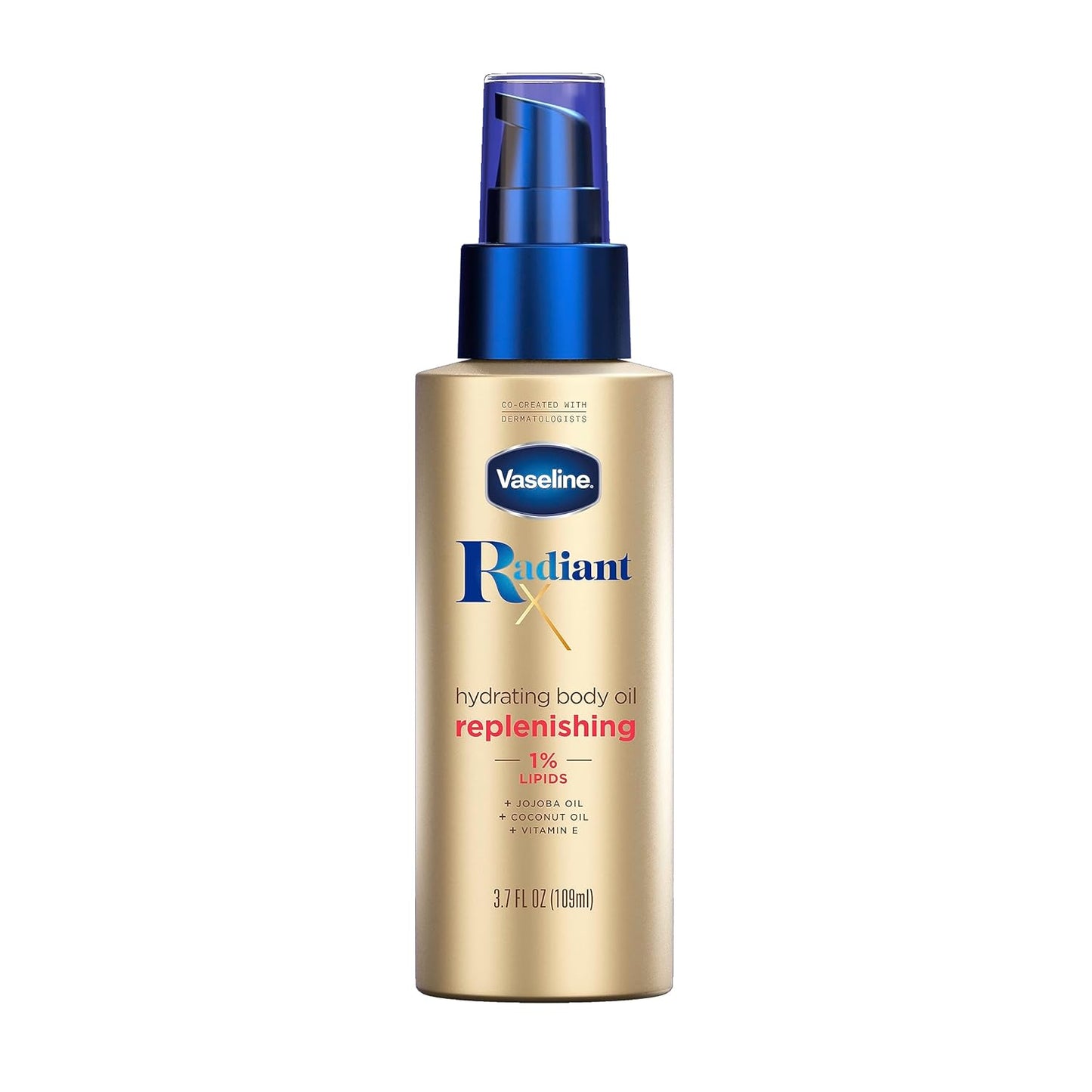 Vaseline Radiant X Replenishing Hydrating Body Oil with 1% Lipids, 109 ml / 3.7 fl. oz