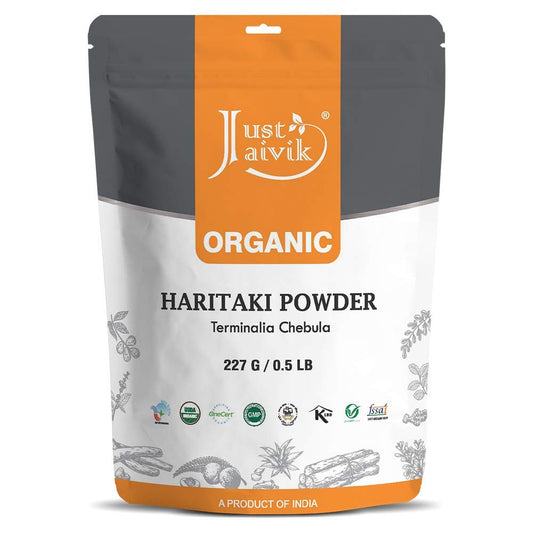 Just Jaivik 100% Organic Haritaki Powder Terminalia Chebula 227g / 0.5 LB