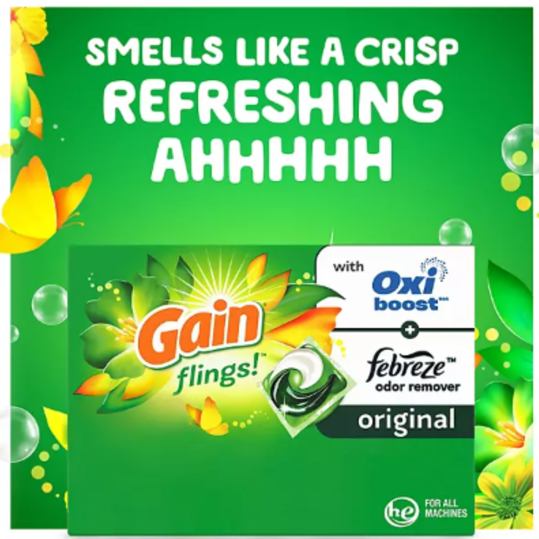 Gain Flings 3 in 1 Oxi Boost Febreze Odor Remover Original 809g / 28 oz
