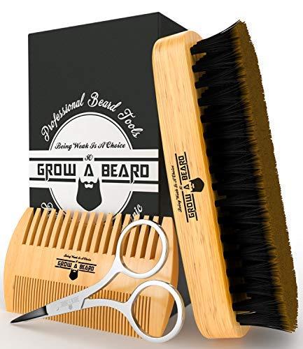 Grow A Beard Beard Brush & Comb Set for Men's Care