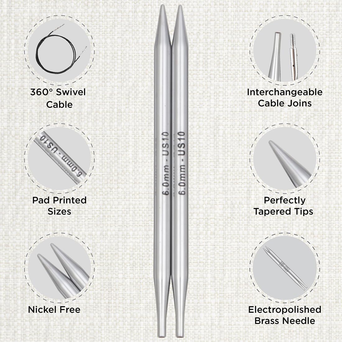 KnitPro Nova Chunky Interchangeable Needle Set, 13 cm - (10624)