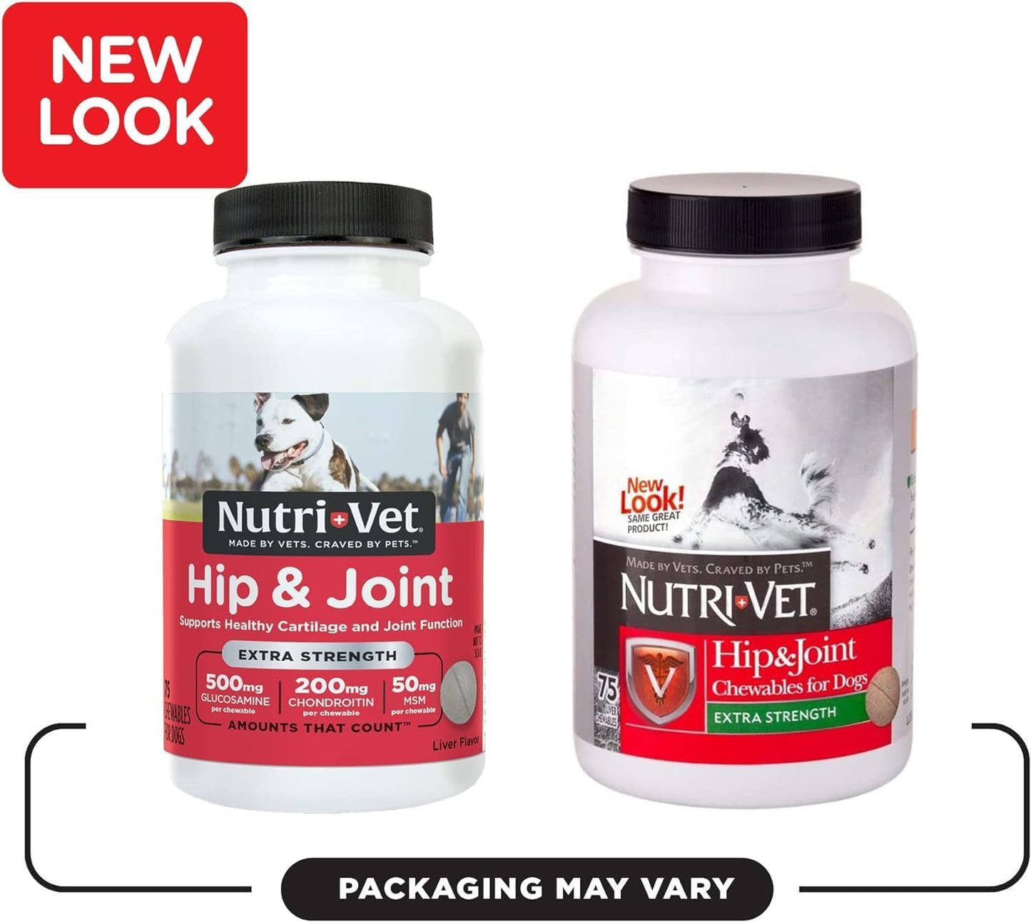 Nutri Vet Hip & Joint Extra Strength Liver Flavor 75 Chewables For Dogs