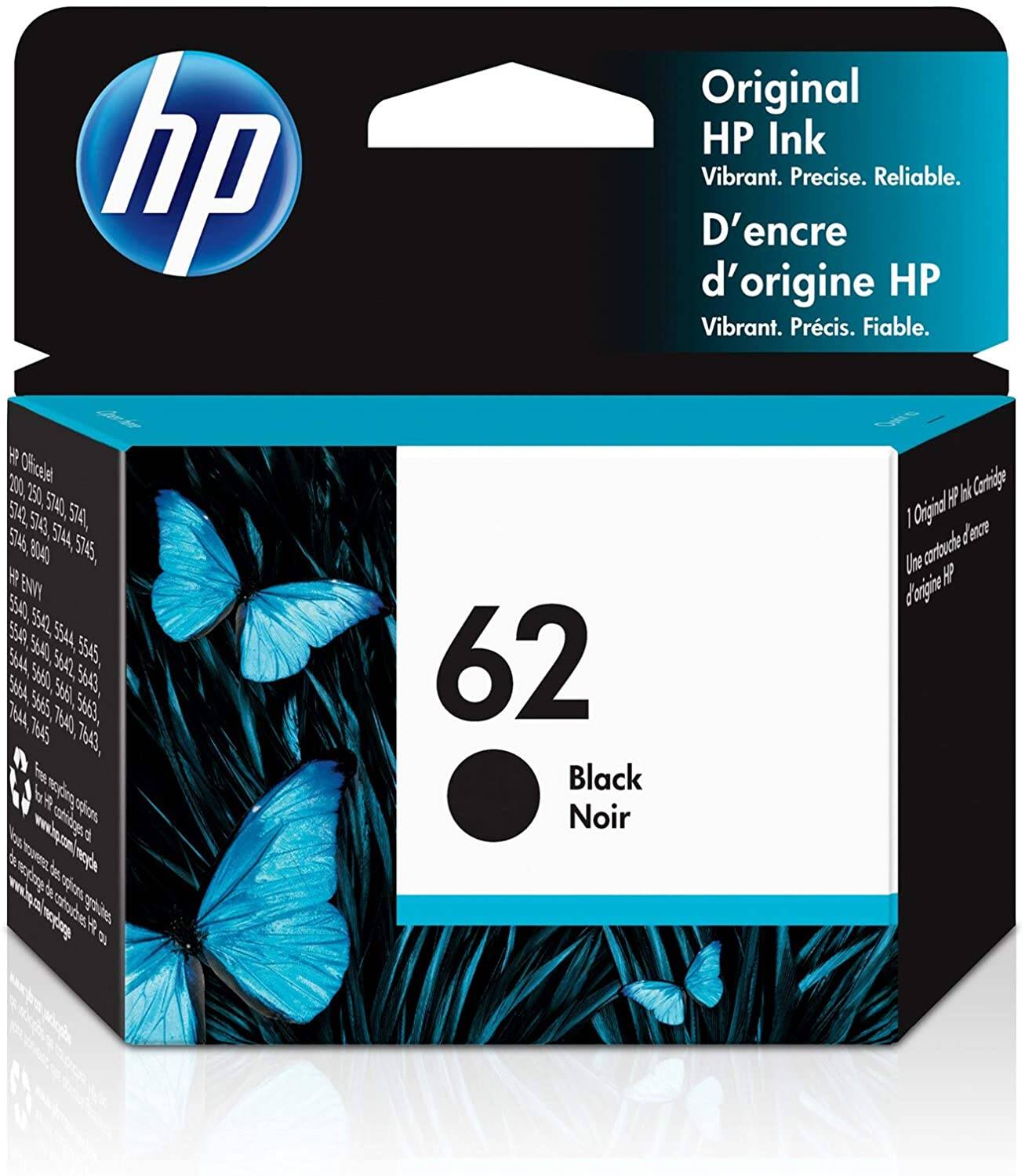 HP 62 Black Original Ink Cartridge - C2P04AN