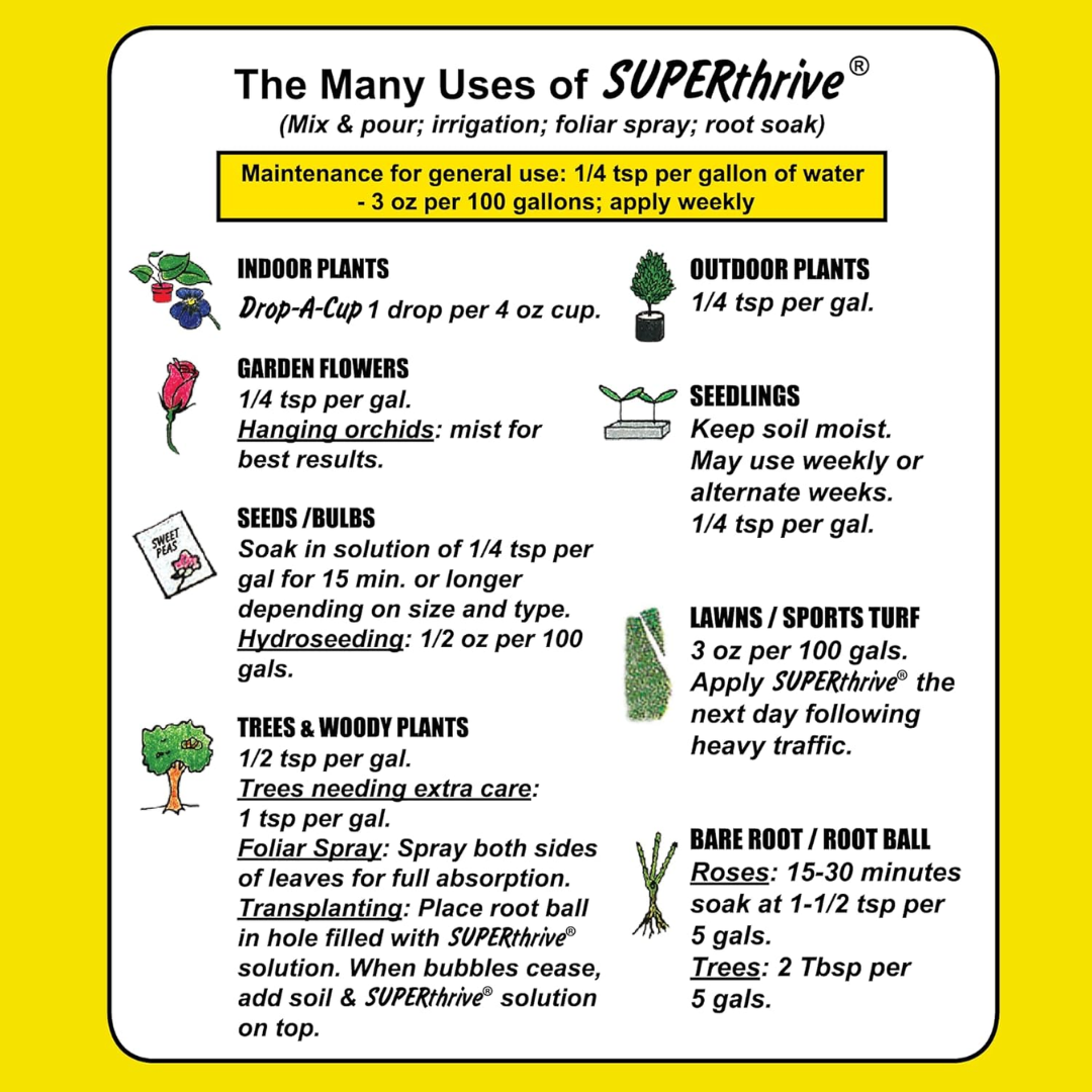 SUPERthrive Liquid Concentrate Vitamin Solution with Kelp for Plants, 2.5 Gallon