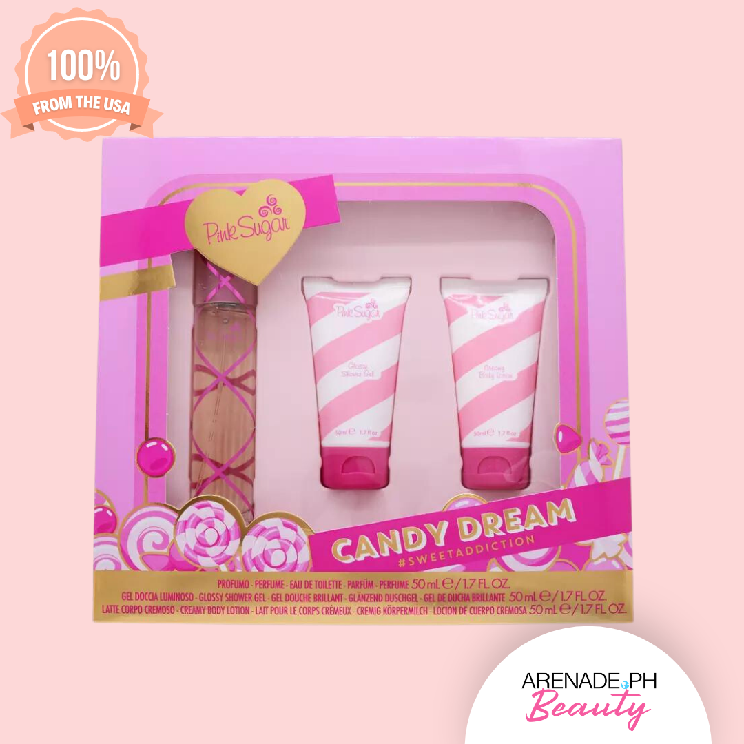 Pink Sugar Candy Dream Shower Gel, Lotion and Perfume 3-Piece Set - 50ml / 1.7 fl oz