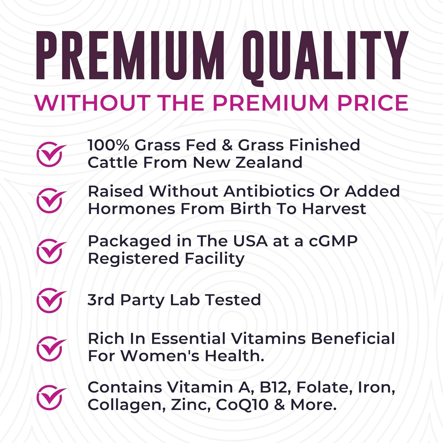 Left Coast Beef Organs Dietary Supplement for Women, 120 Capsules