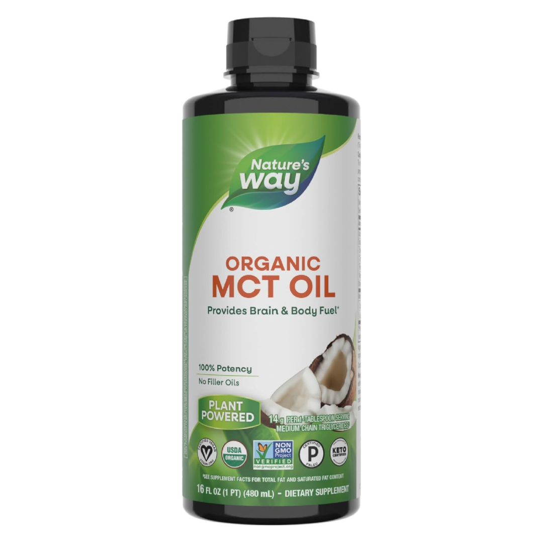 Nature's Way Organic MCT Coconut Oil Supplement, 16 oz / 480 ml
