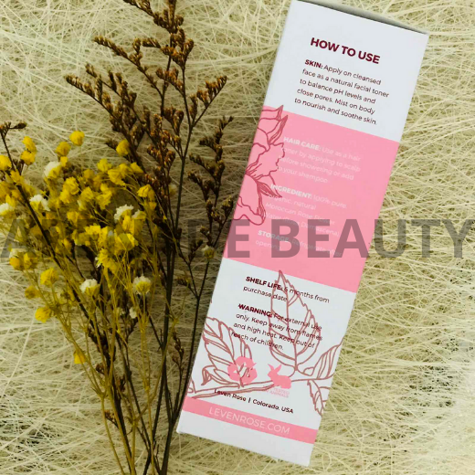 Leven Rose 100% Pure & Organic Rose Water Facial Toner 118ml