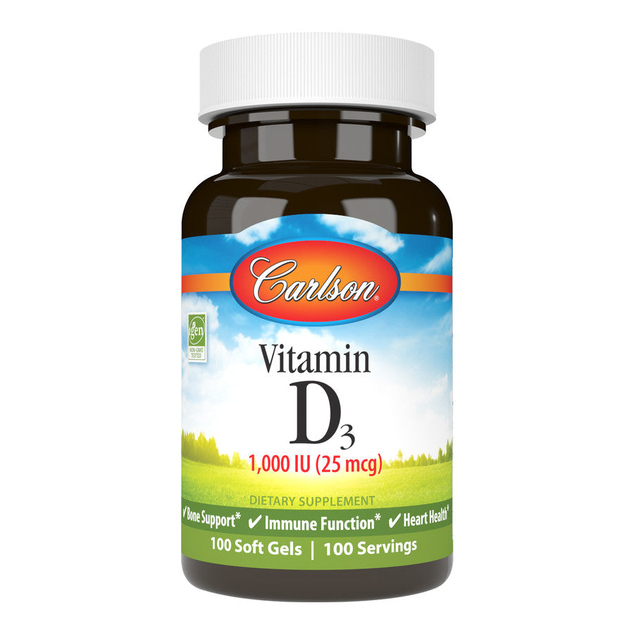 Carlson Vitamin D3 1000 IU, 25 mcg