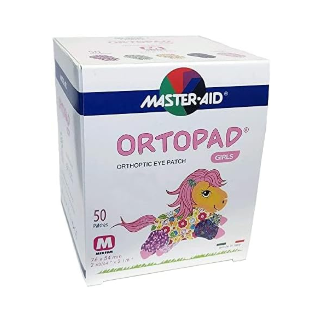Master Aid Ortopad Bamboo Orthoptic Eye Patches for Girls 50 Patches